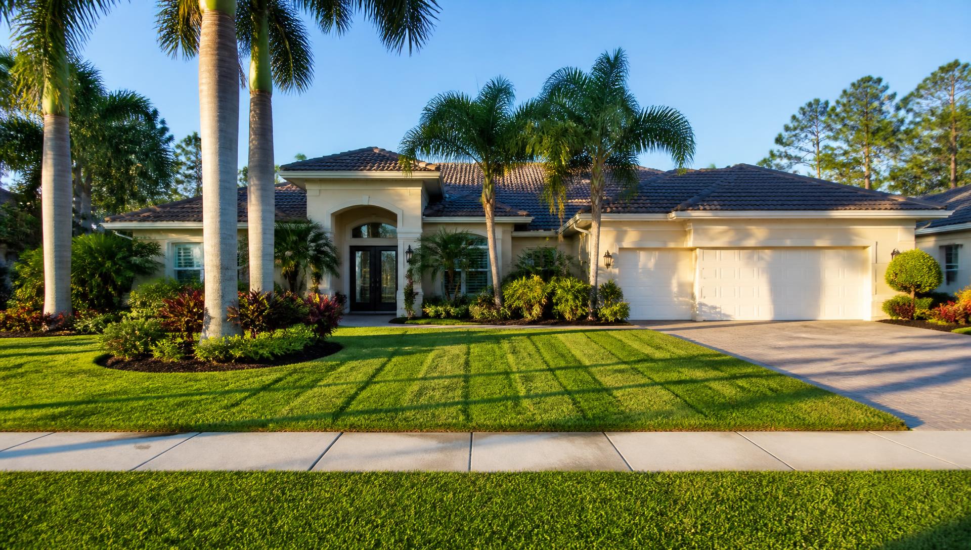 Professionally maintained Central Florida landscaping